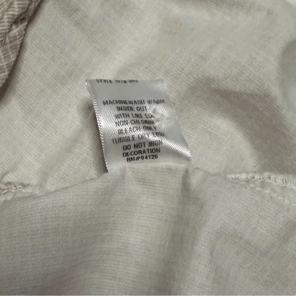 CP Shades Women’s XL Oversized Pullover Shirt Beige Micro Check Relaxed Chic - Picture 8 of 8